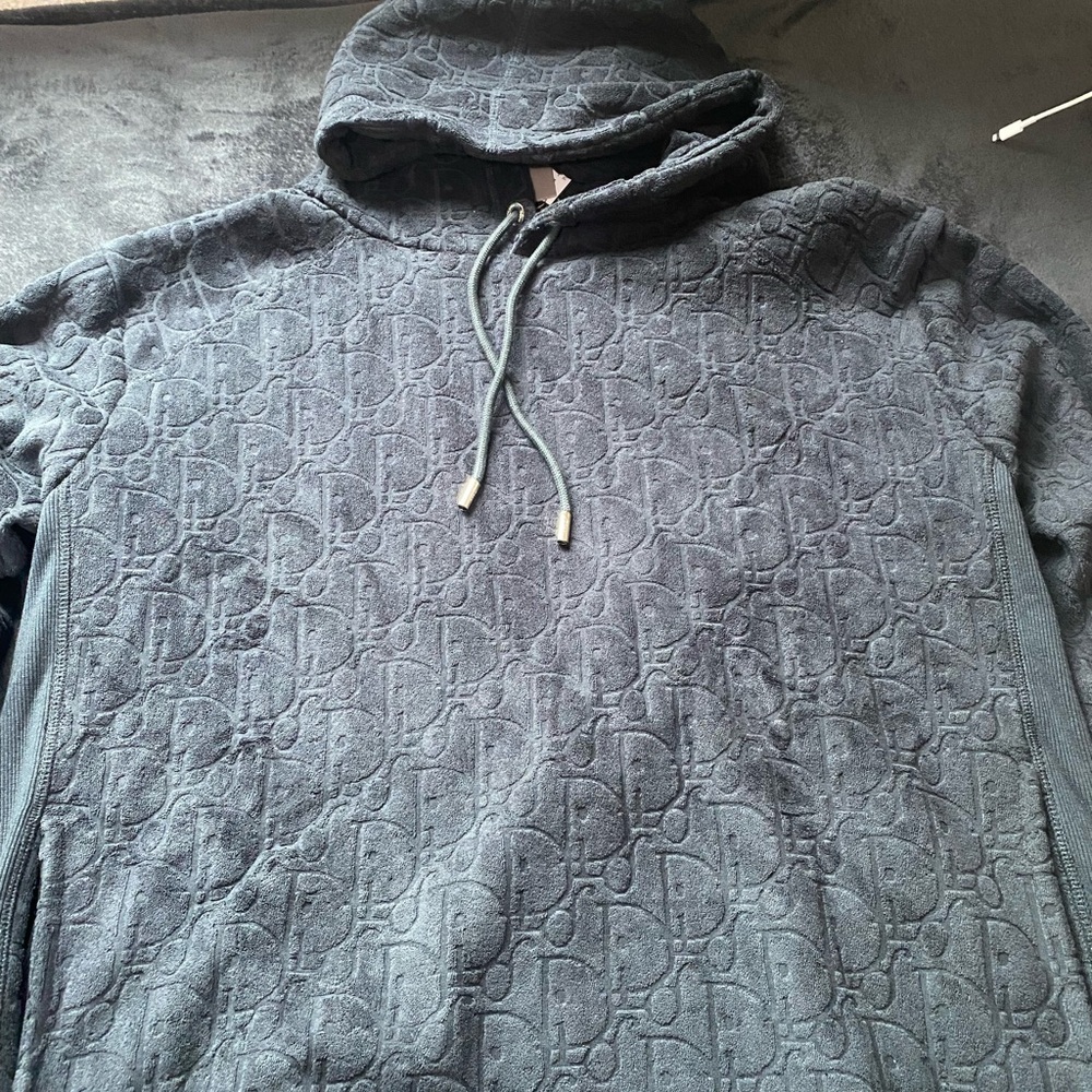 Brand New Mens Dior Black Oblique Relaxed Fit Hoodie Size Large